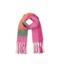 Roze gekleurde warme winter sjaal