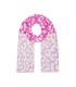 Roze met paarse warme winter sjaal met print